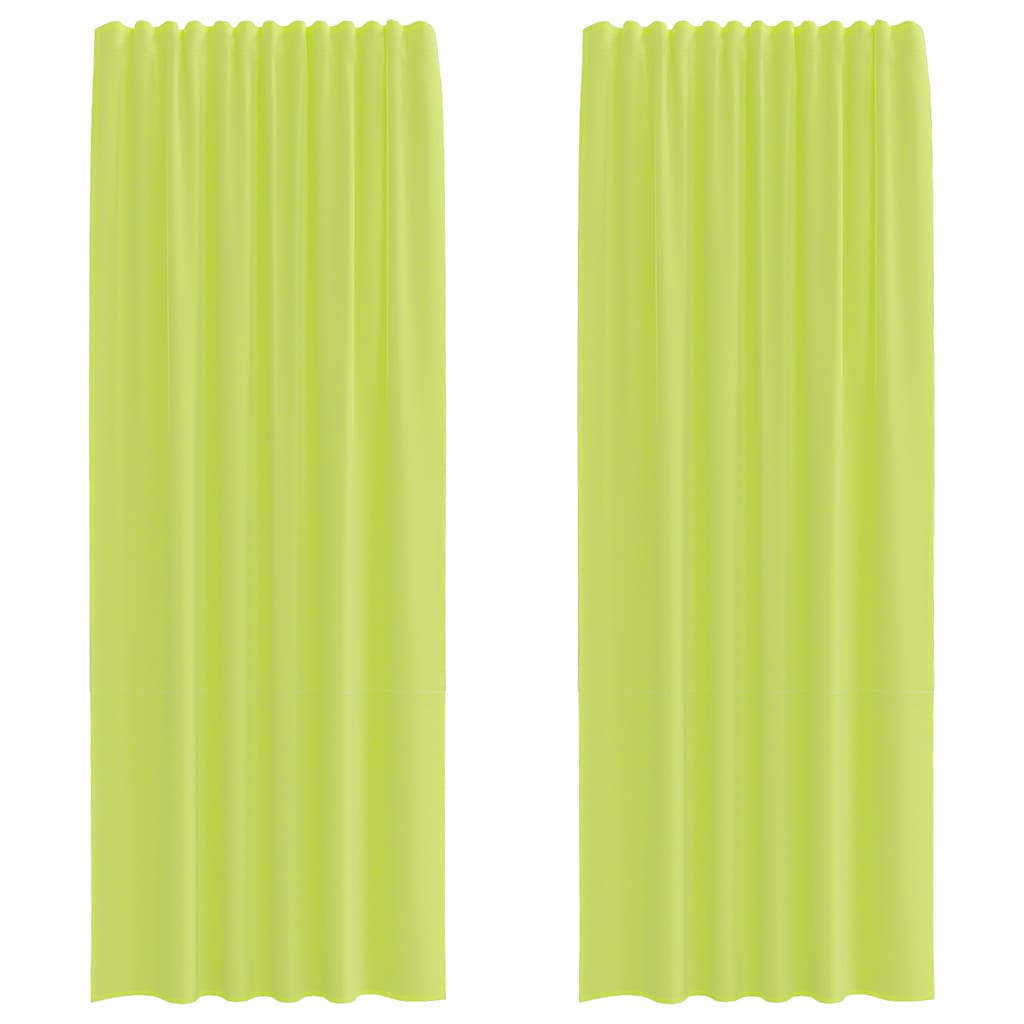 Voile Curtains with Rod Pockets 2 pcs. Apple Green