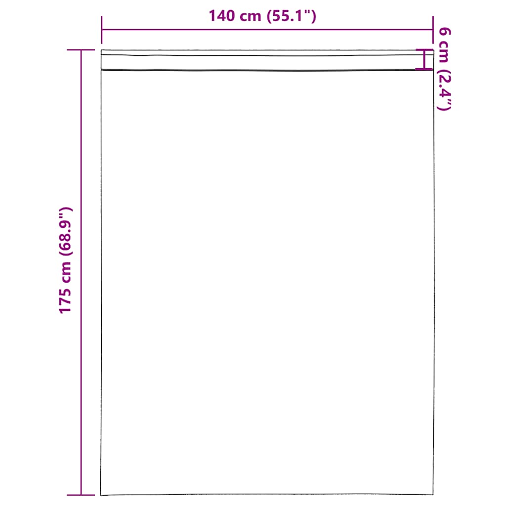 Voile Curtains with Rod Pockets 2 pcs. Black