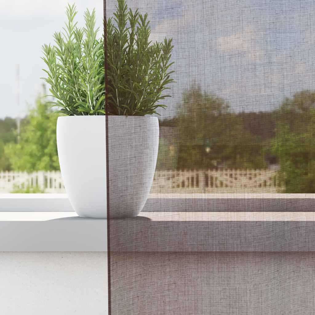 Sheer Curtains with Rod Pockets 2 pcs. Brown