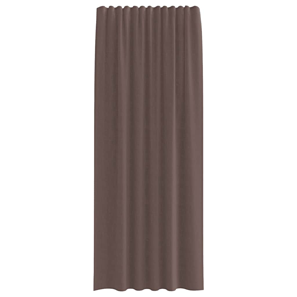 Sheer Curtains with Rod Pockets 2 pcs. Brown