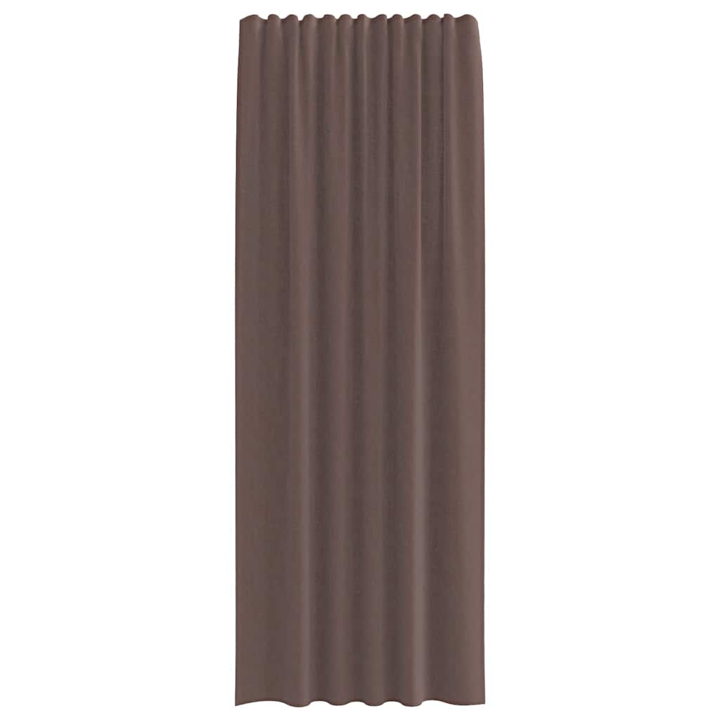 Voile Vorhänge mit Stangentaschen 2 Stk. Braun
