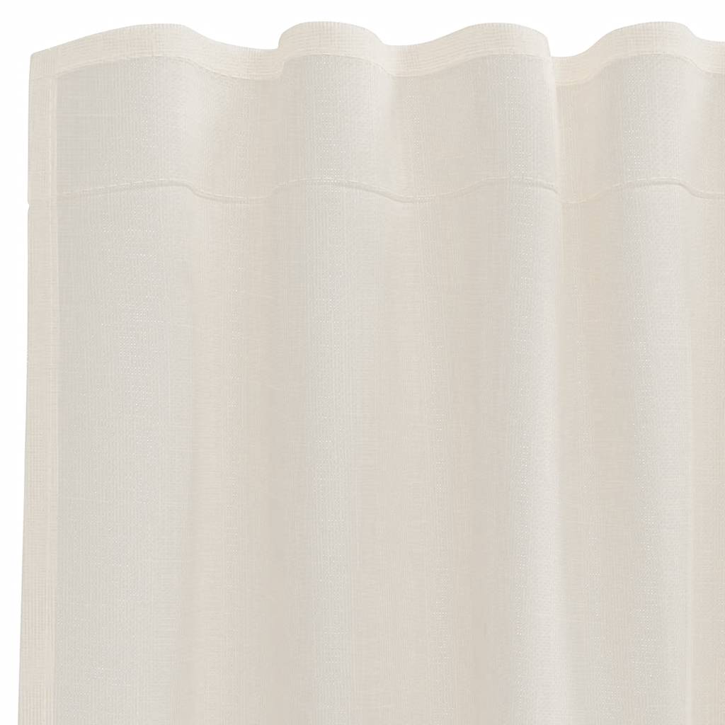 Rideaux voilage à passe-tringle 2 pces Crème