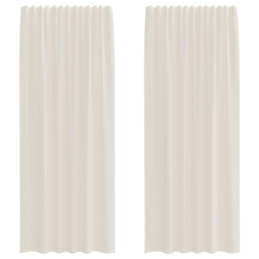 Voile Vorhänge mit Stangentaschen 2 Stk. Creme