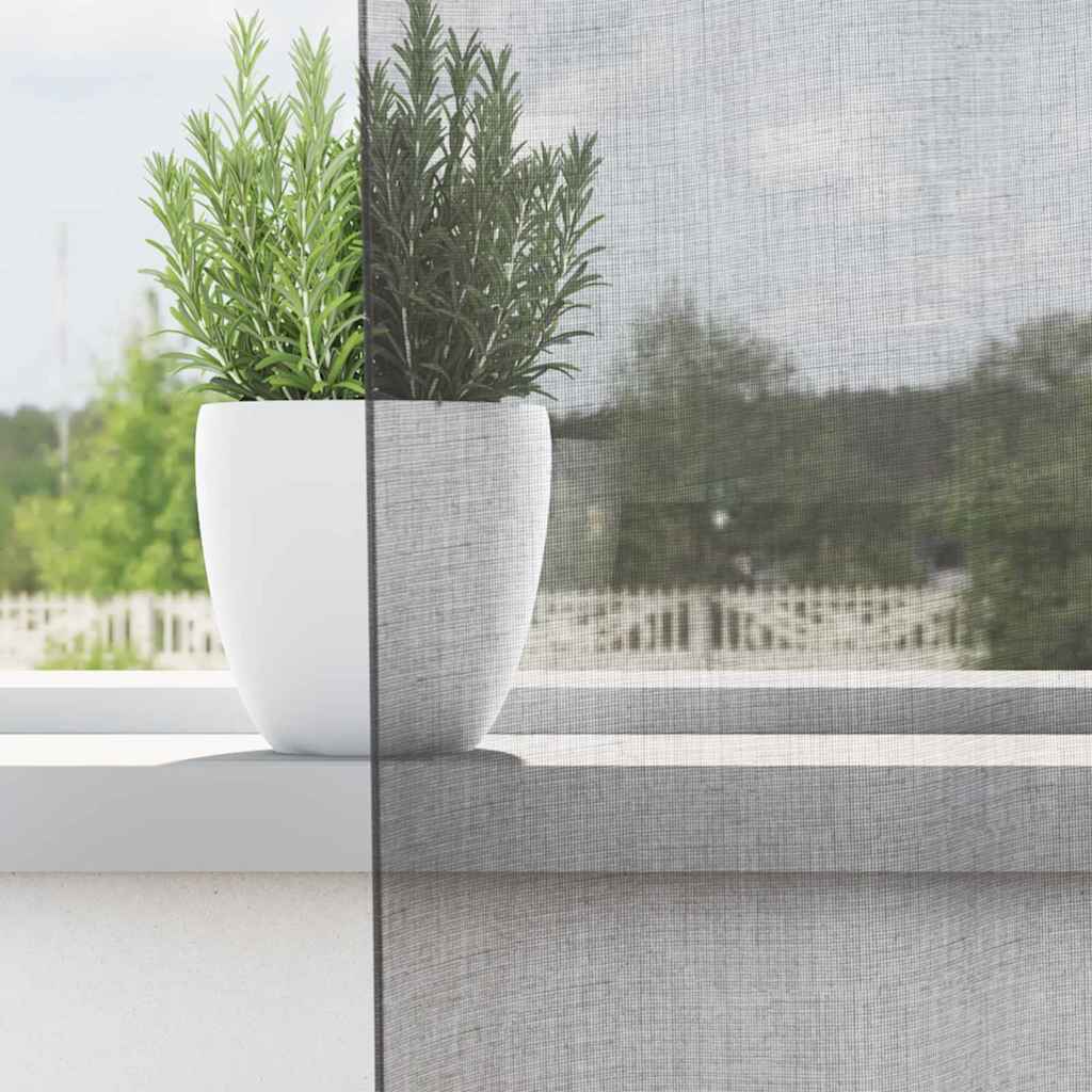 Voile Curtains with Rod Pockets, 2 Pcs, Dark Grey
