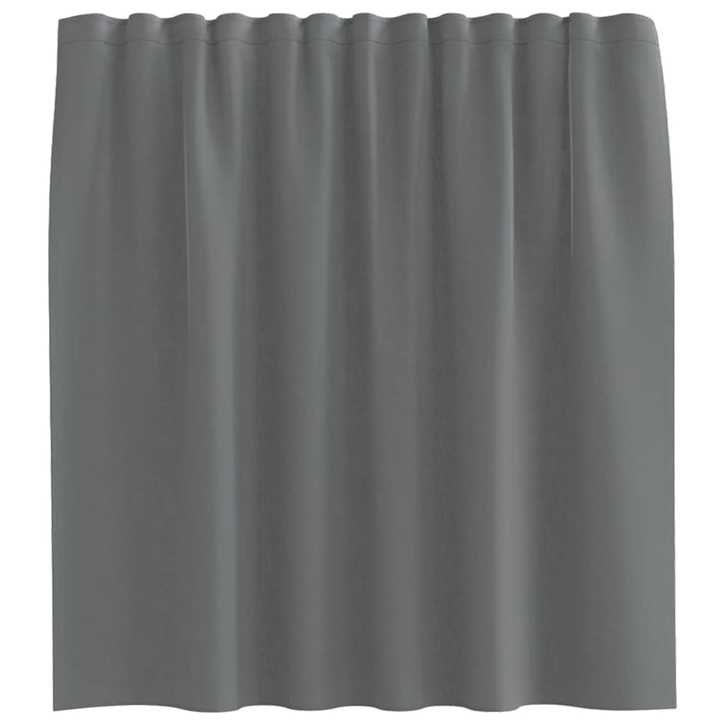Voile Curtains with Rod Pockets, 2 Pcs, Dark Grey