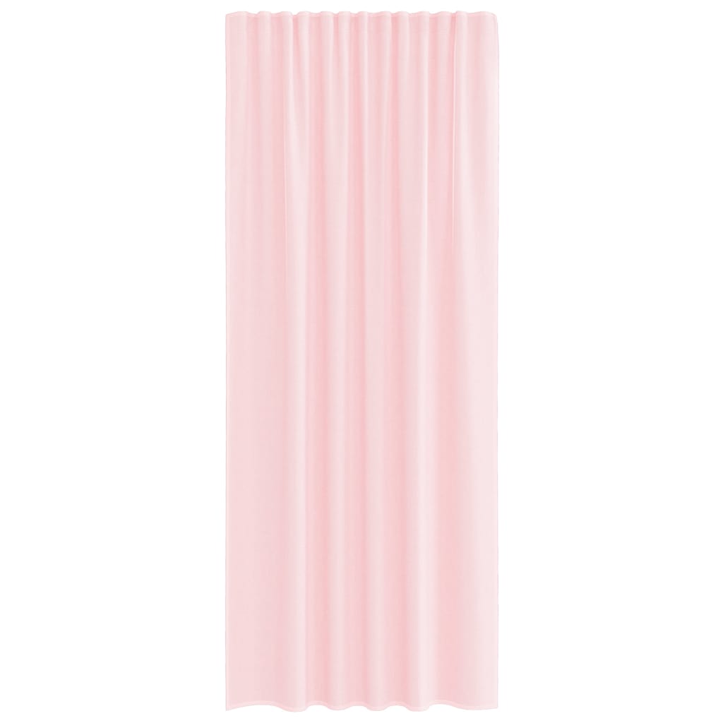 Voile Curtains with Rod Pockets 2 pcs Light Pink