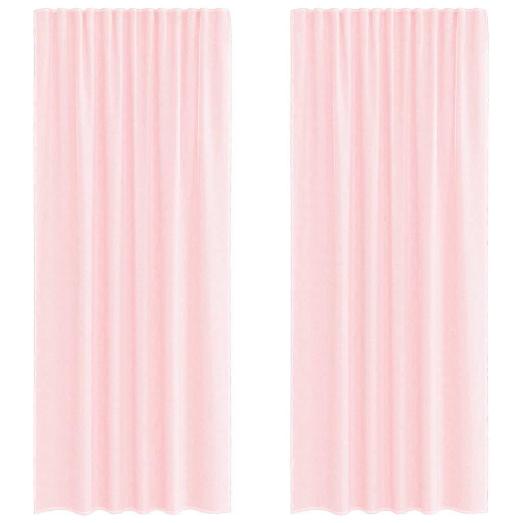 Voilages à passant 2 pcs. Rose clair