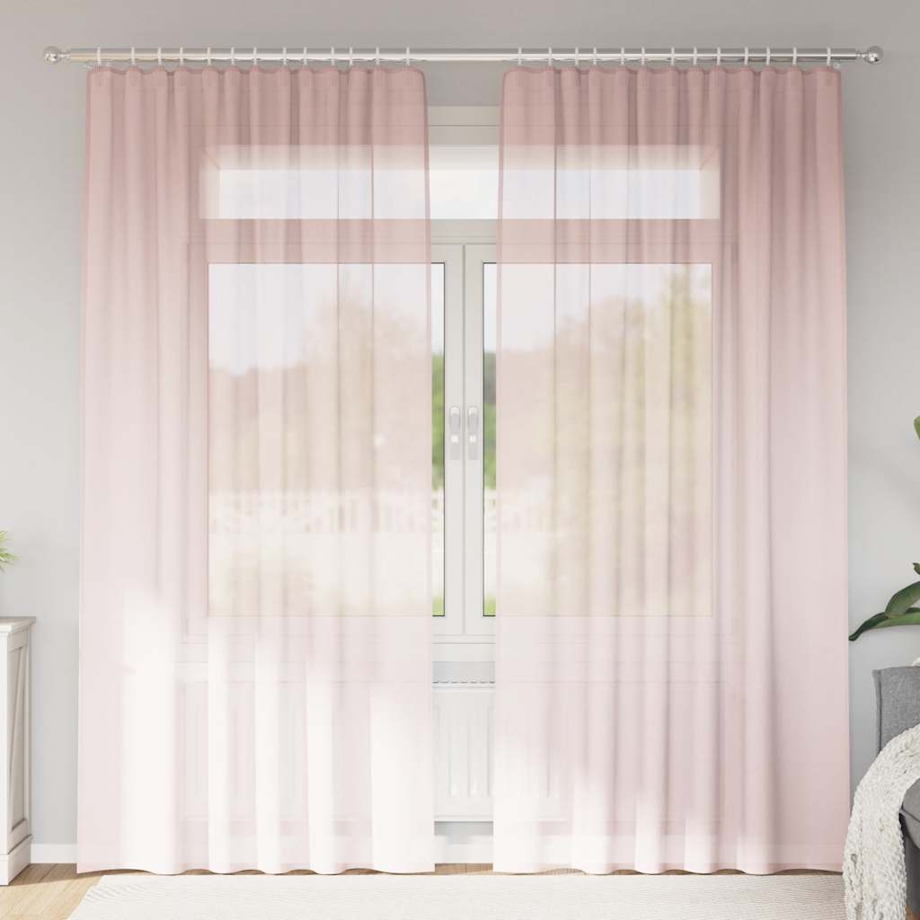 Voilages à passant 2 pcs. Rose clair