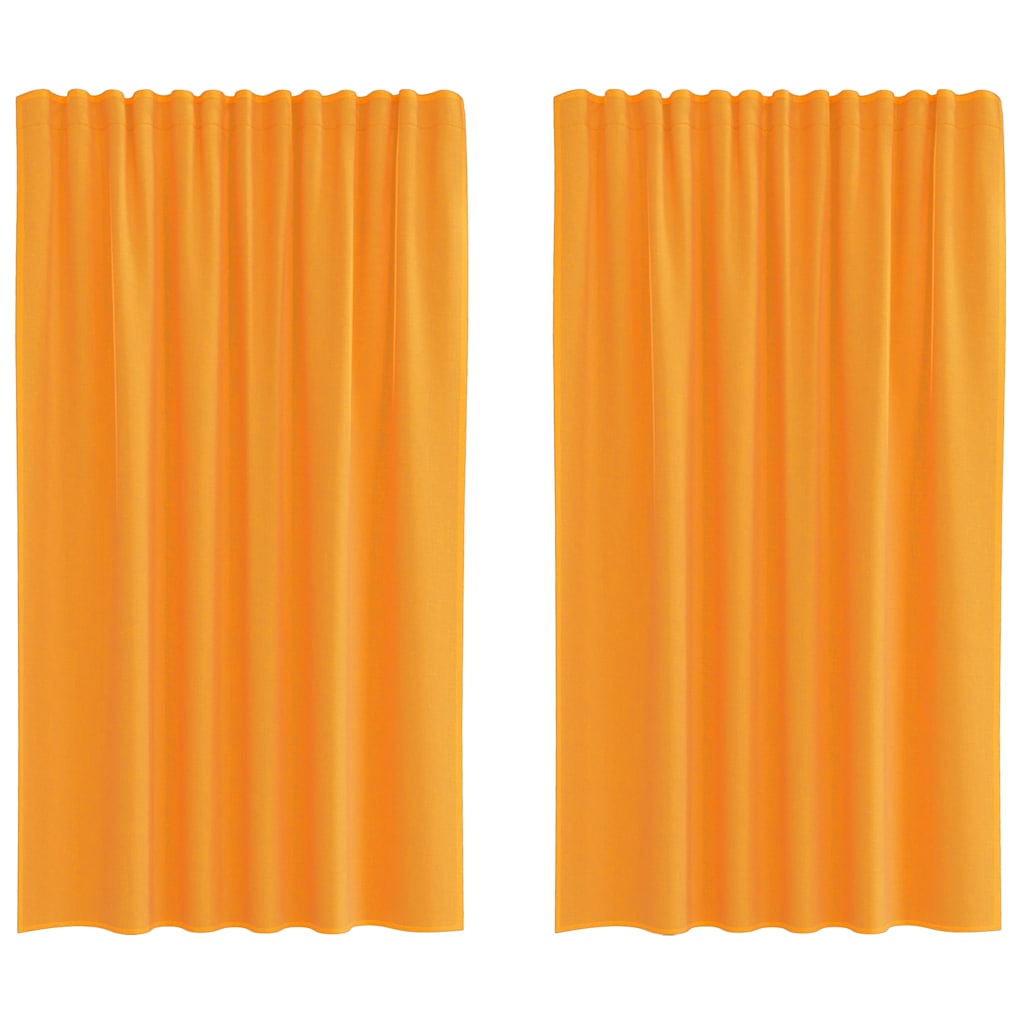 Voile Curtains with Rod Pockets 2 pcs. Orange