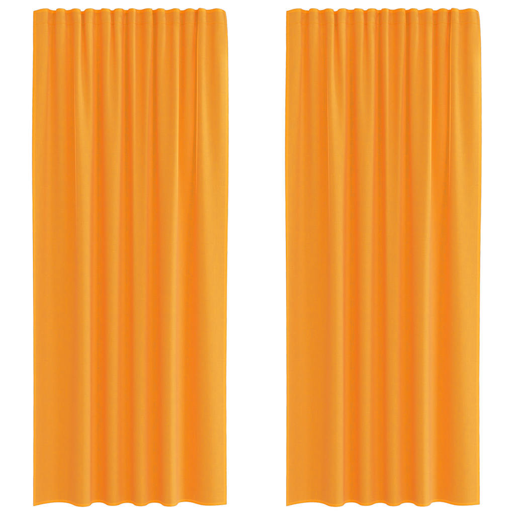 Voile Curtains with Rod Pockets 2 pcs. Orange