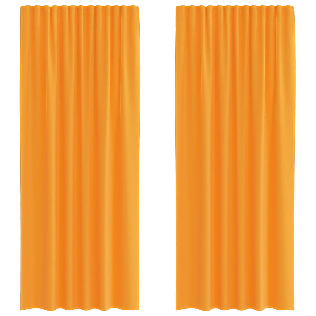 Voilages à passant 2 pièces orange