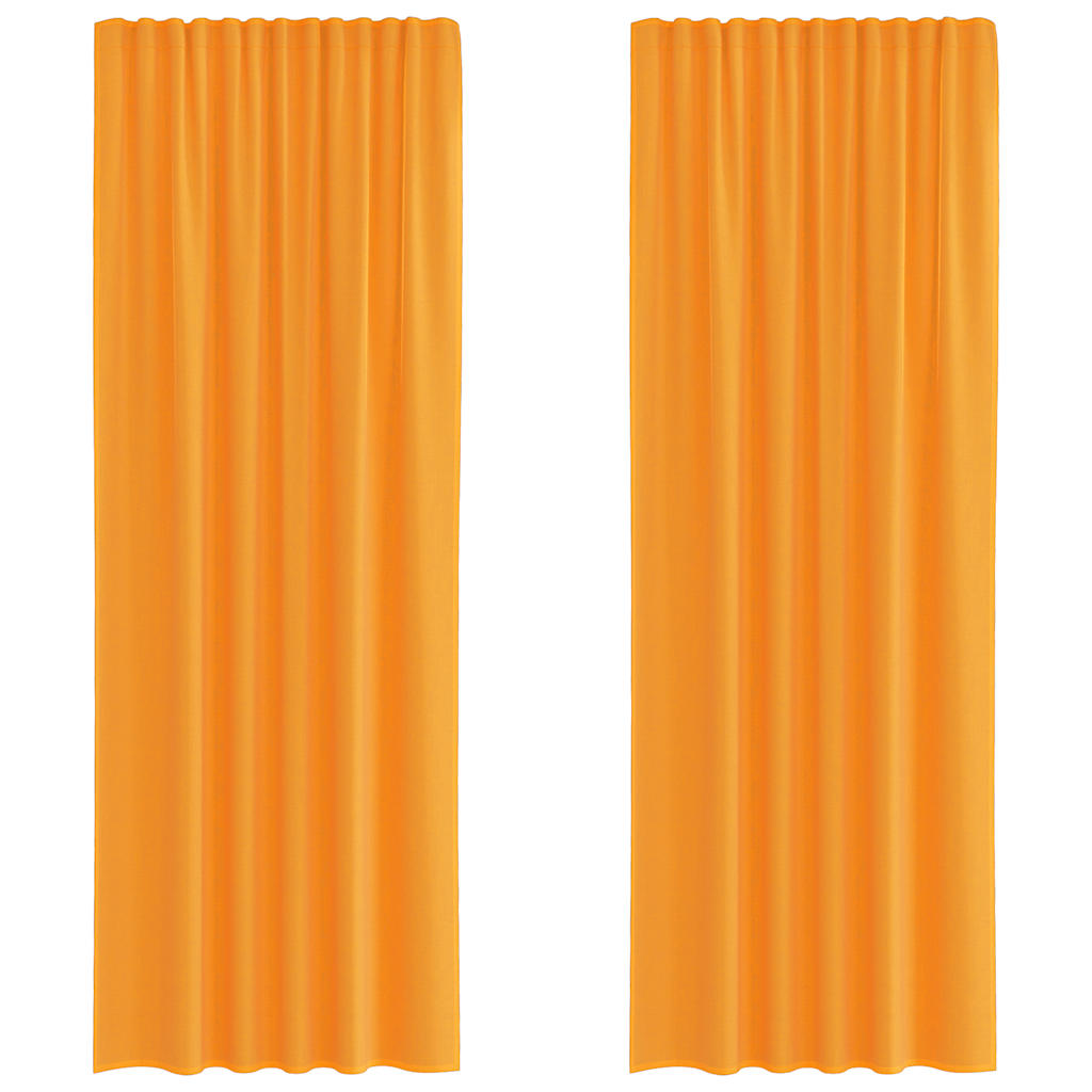 Voilages à passant 2 pièces orange