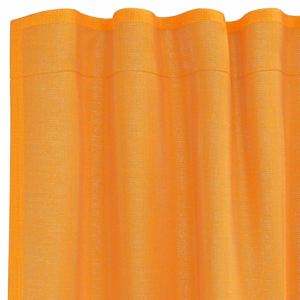 Voilages à passant 2 pièces orange
