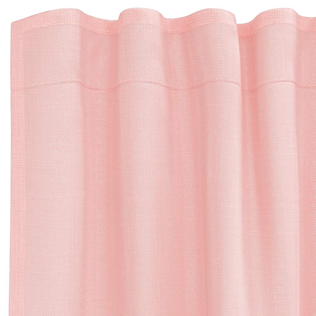 Voile Curtains with Rod Pockets 2 pcs. Pink