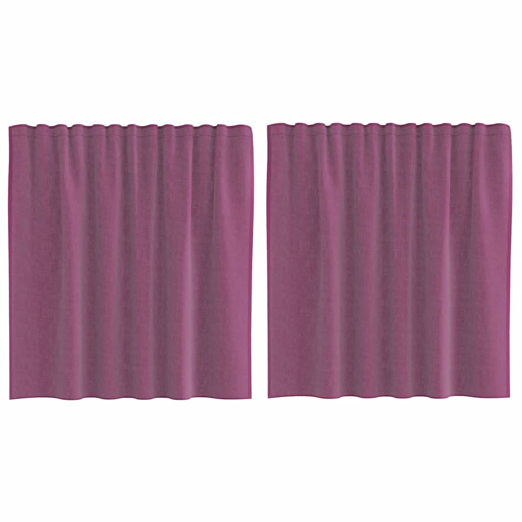 Rideaux en voile avec passe-tringle 2 p. Mauve