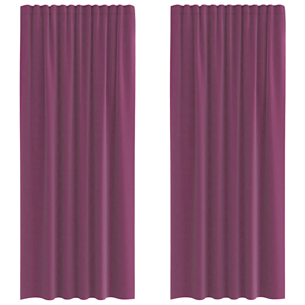 Rideaux en voile avec passe-tringle 2 p. Mauve