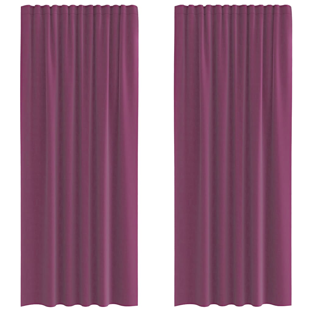 Rideaux en voile avec passe-tringle 2 p. Mauve
