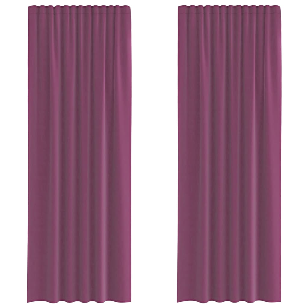 Rod Pocket Sheer Curtains 2 Pcs. Purple
