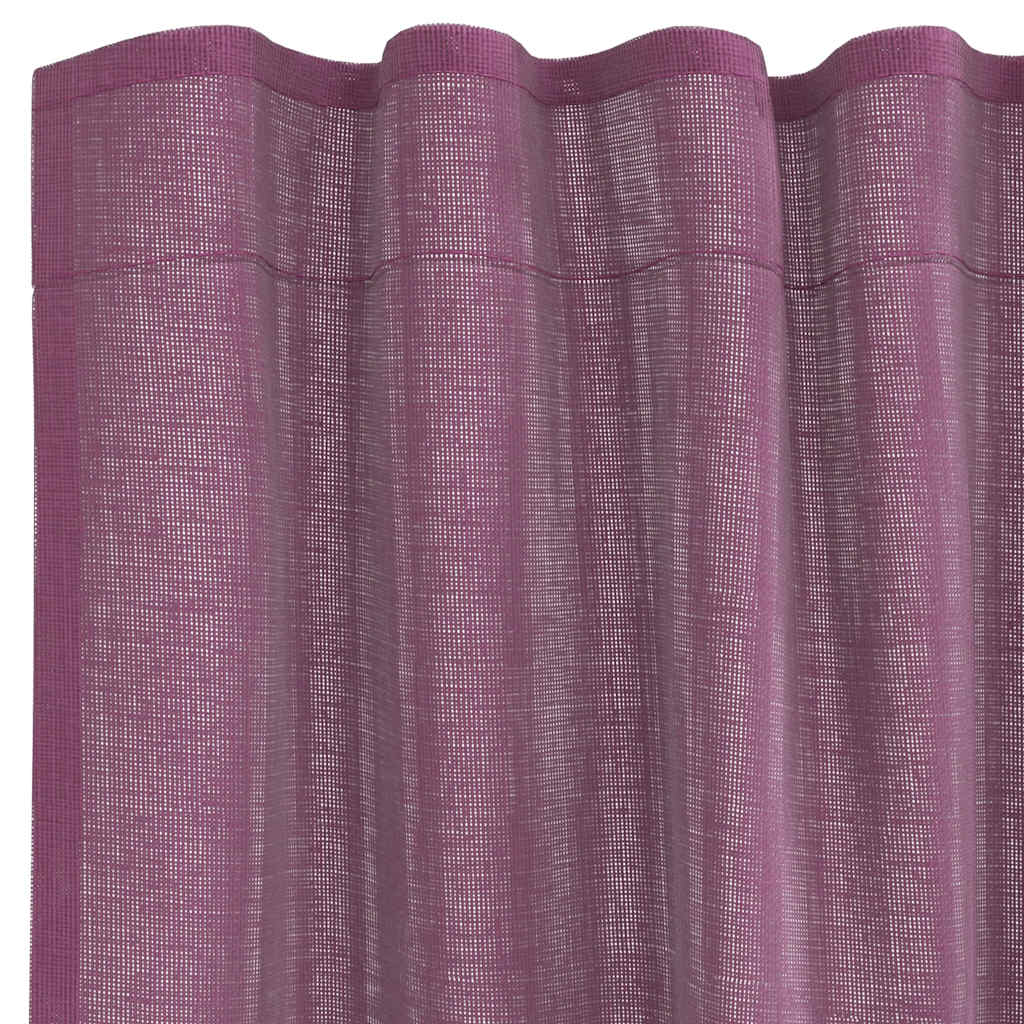 Rod Pocket Sheer Curtains 2 Pcs. Purple