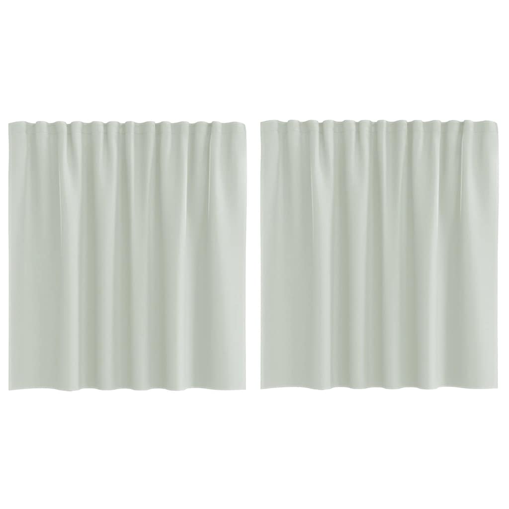 Voilage à passants 2 pcs. Gris clair