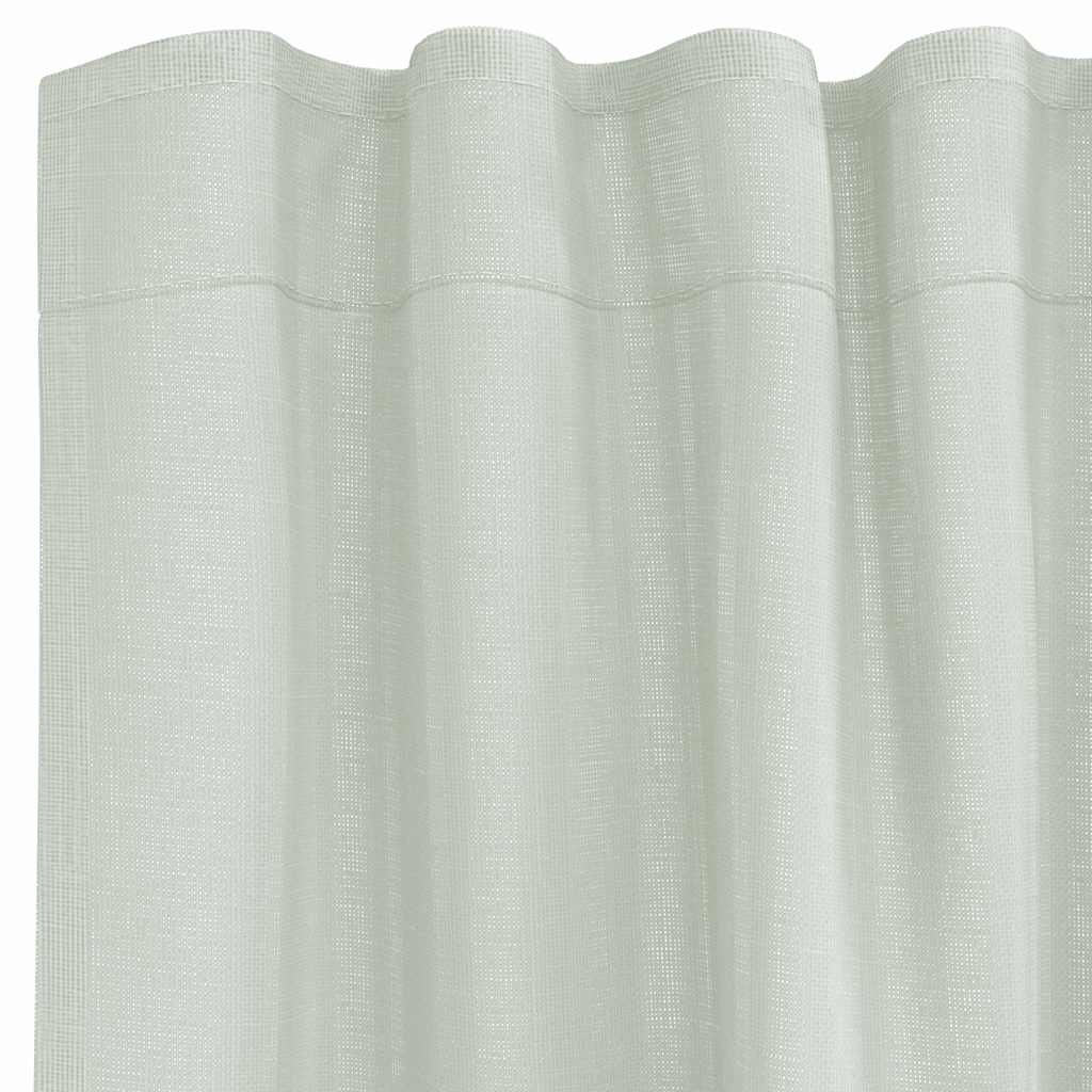 Voile Vorhänge mit Stangentaschen 2 Stk. Hellgrau