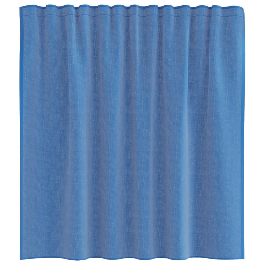 Voilages à passant 2 pièces bleu roi