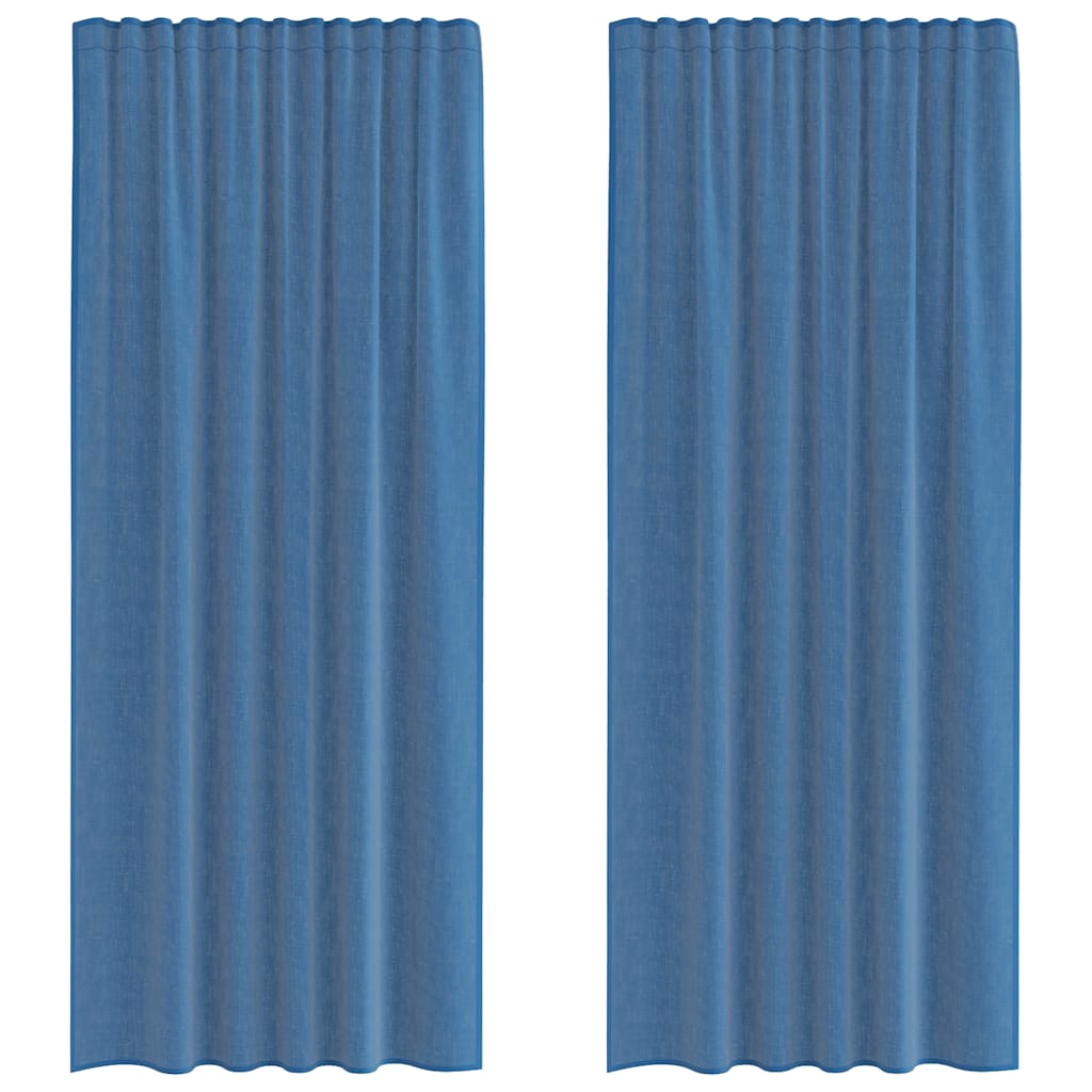 Voile Curtains with Rod Pockets, 2 Pcs. Royal Blue