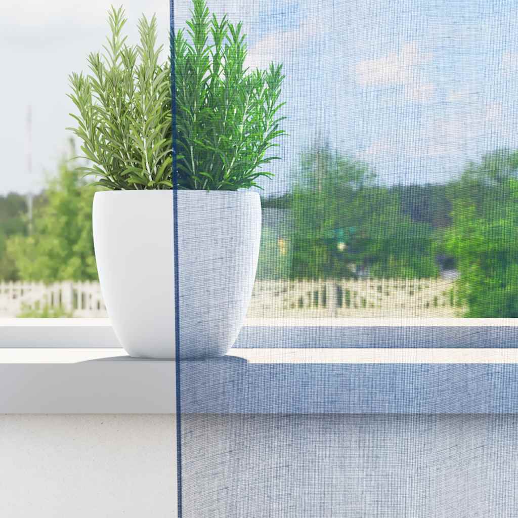 Voile Curtains with Rod Pockets, 2 Pcs. Royal Blue