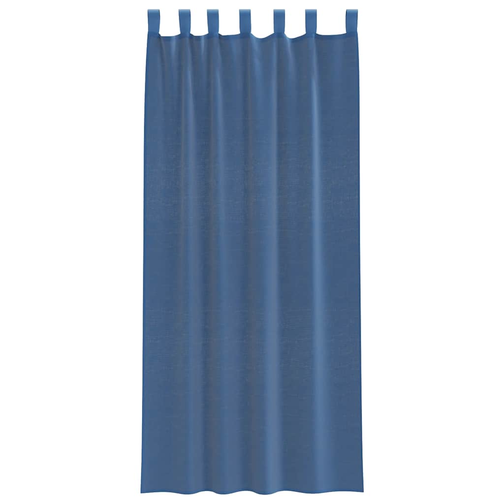 Voile Curtains with Rod Pockets, 2 Pcs. Royal Blue