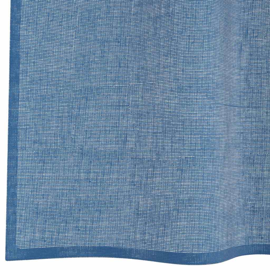 Voile Curtains with Rod Pockets, 2 Pcs. Royal Blue