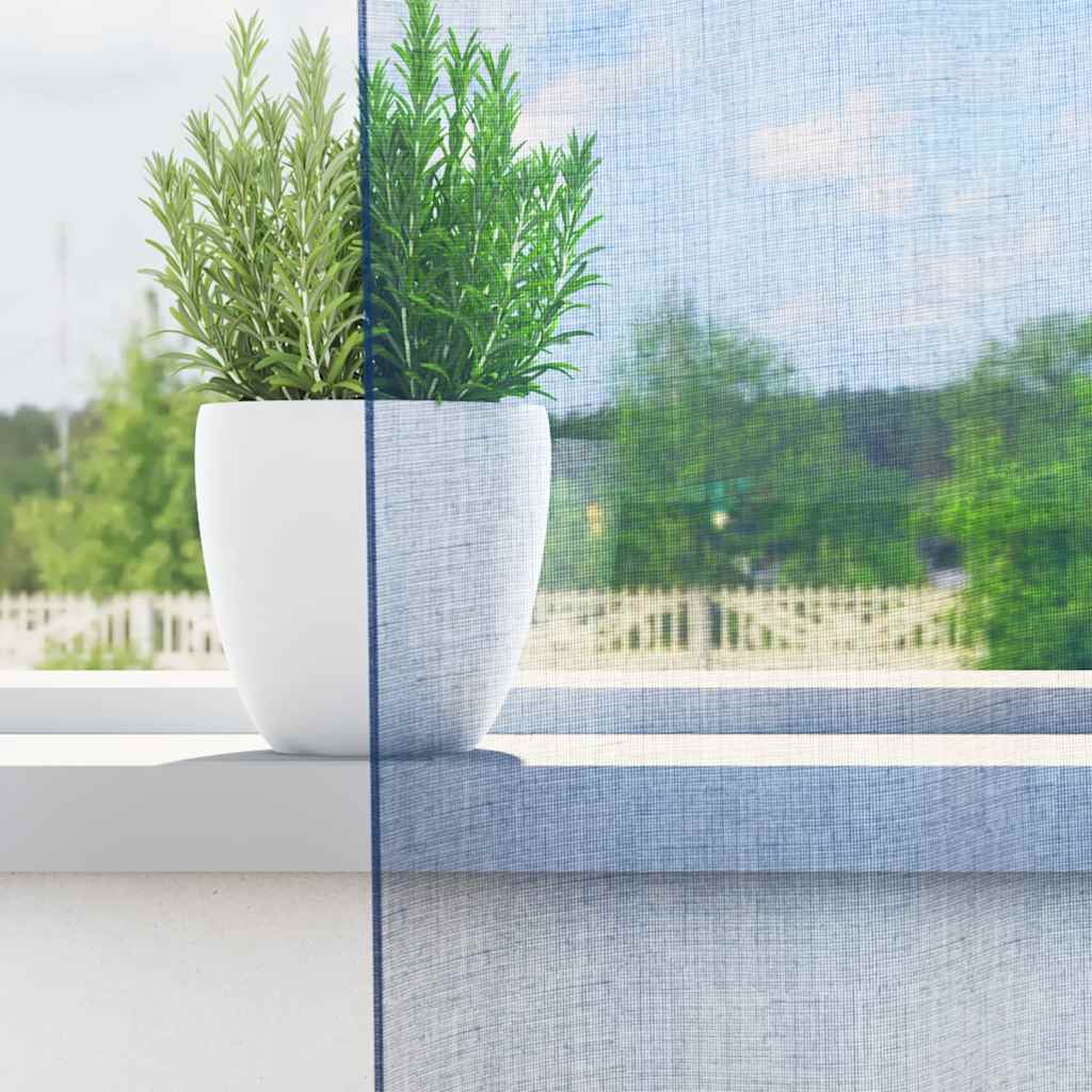 Voile Vorhänge mit Stangentaschen 2 Stk. Königsblau
