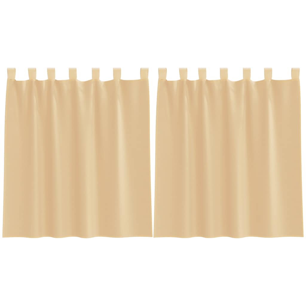 Voile Curtain Panels with Rod Pockets, 2 pcs., Sand Color