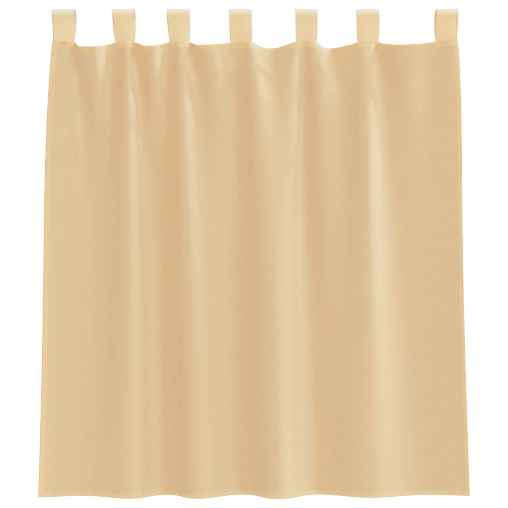 Voile Curtain Panels with Rod Pockets, 2 pcs., Sand Color