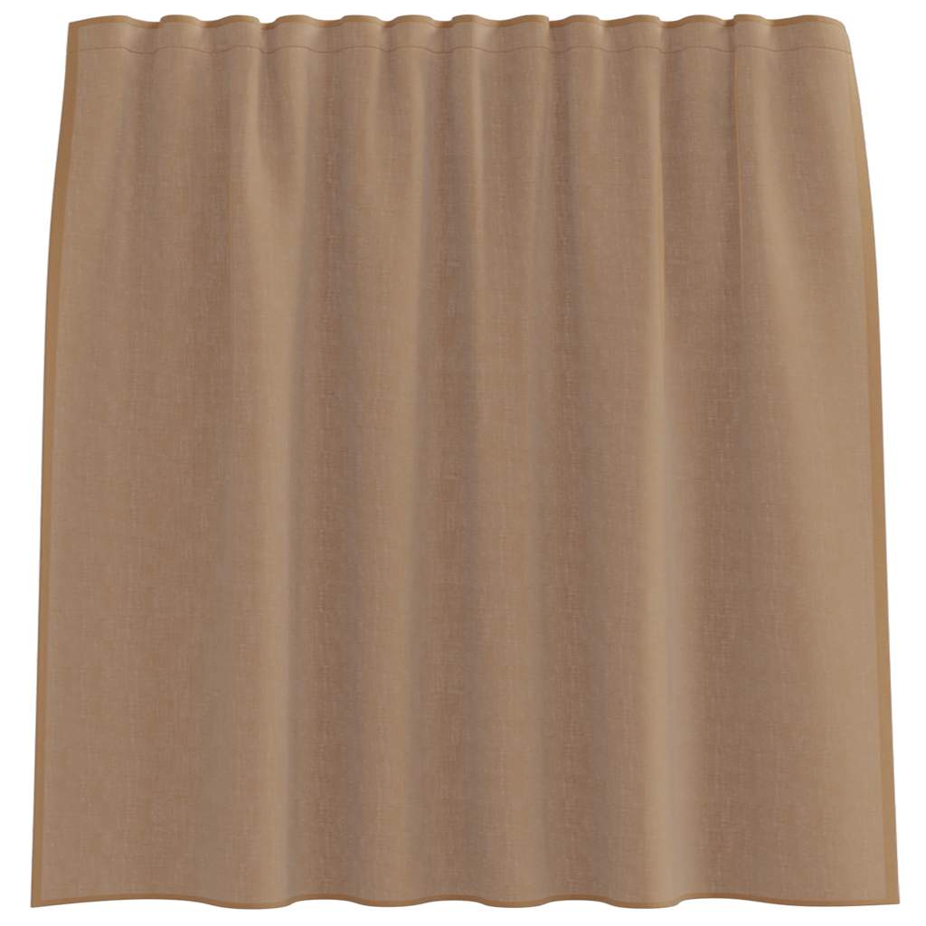 Voilages avec passe-tringle, 2 pcs. Marron clair