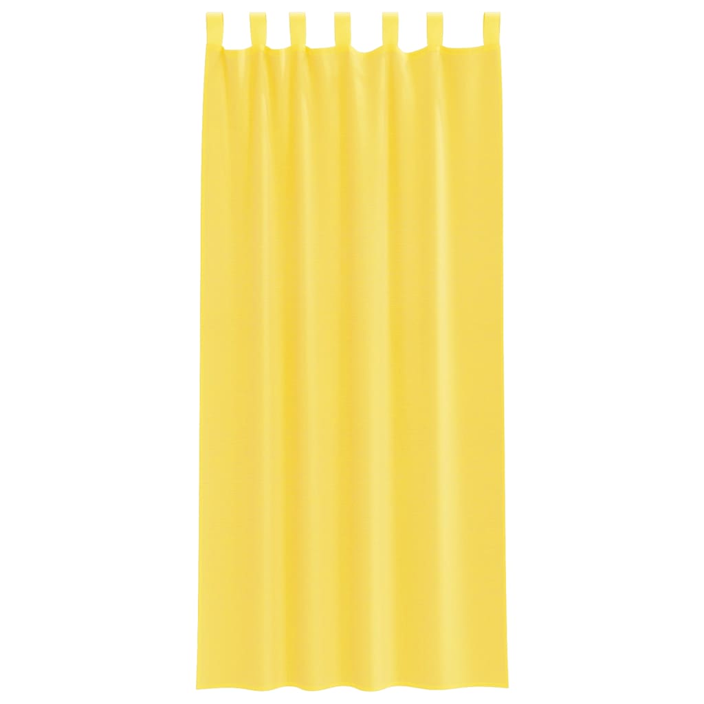 Voilages à passant 2 pcs Jaune