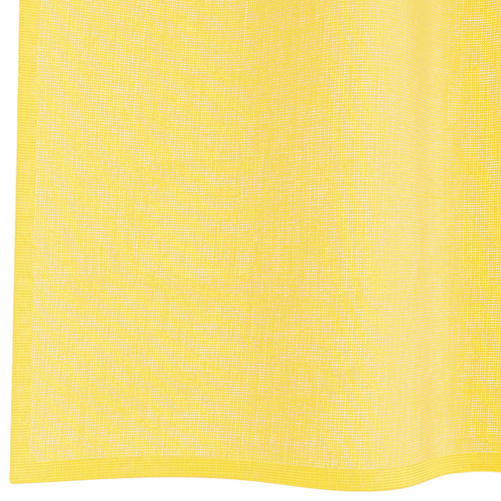 Voilages à passant 2 pcs Jaune