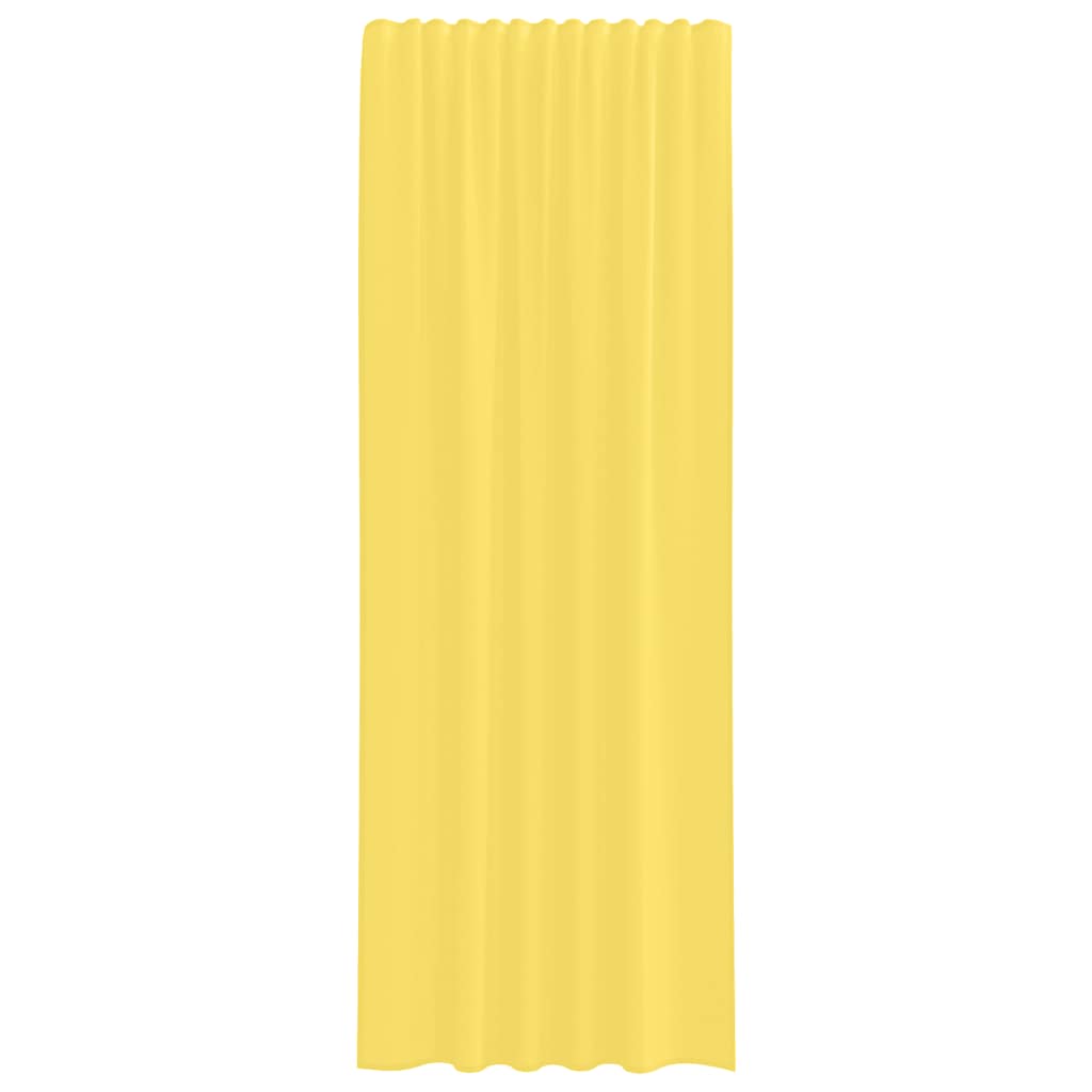 Voilages à passant 2 pcs Jaune