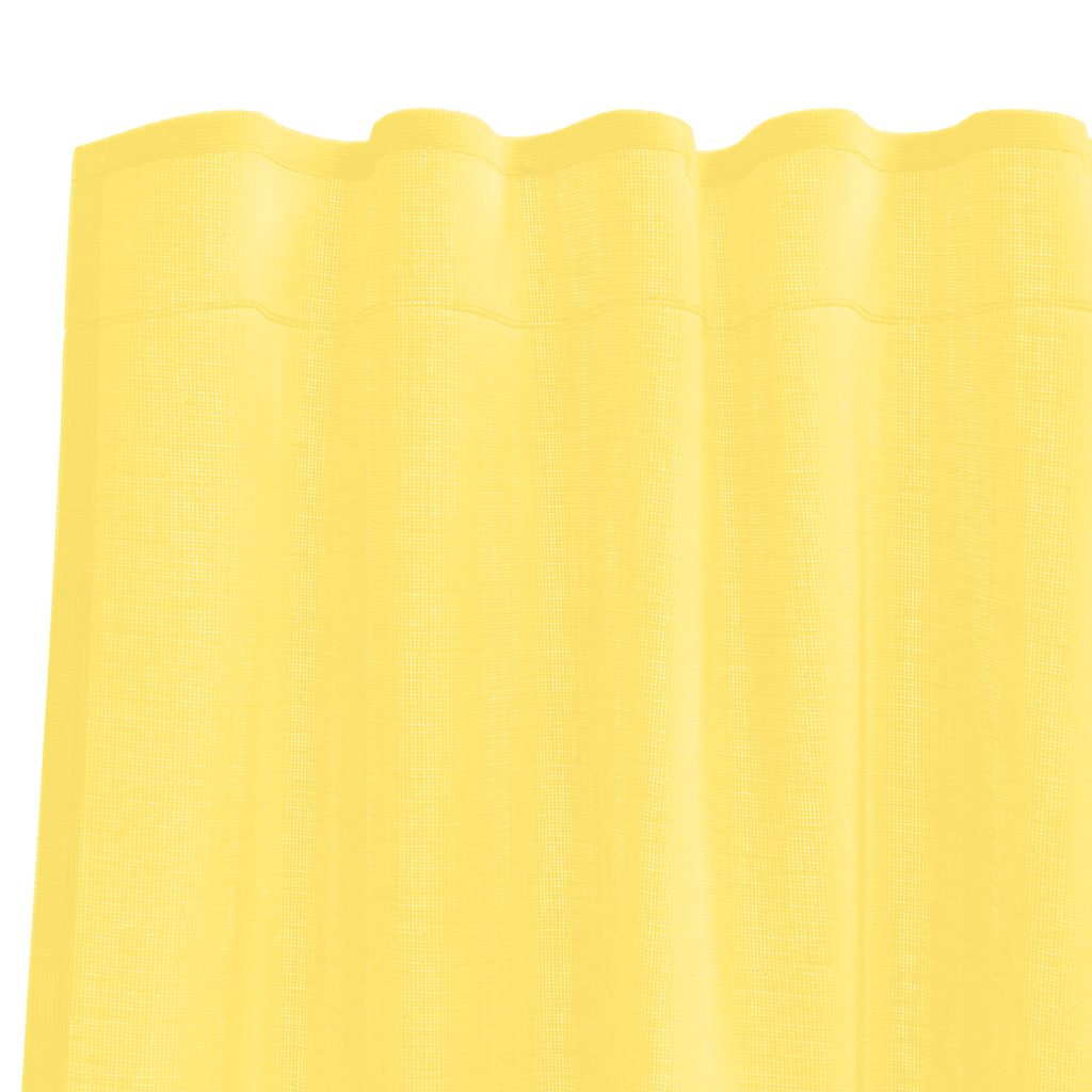 Voilages à passant 2 pcs Jaune