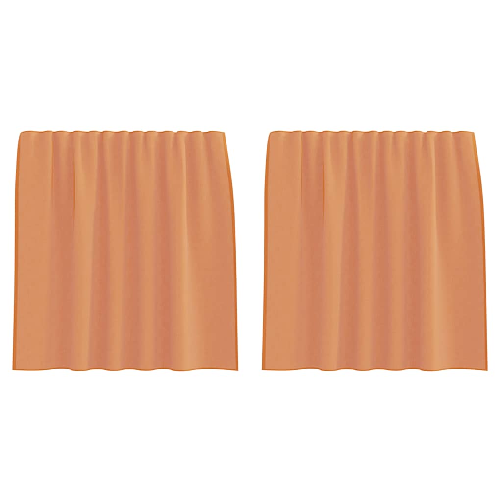 Voile Curtain Panels with Rod Pockets, 2 pcs., Terracotta