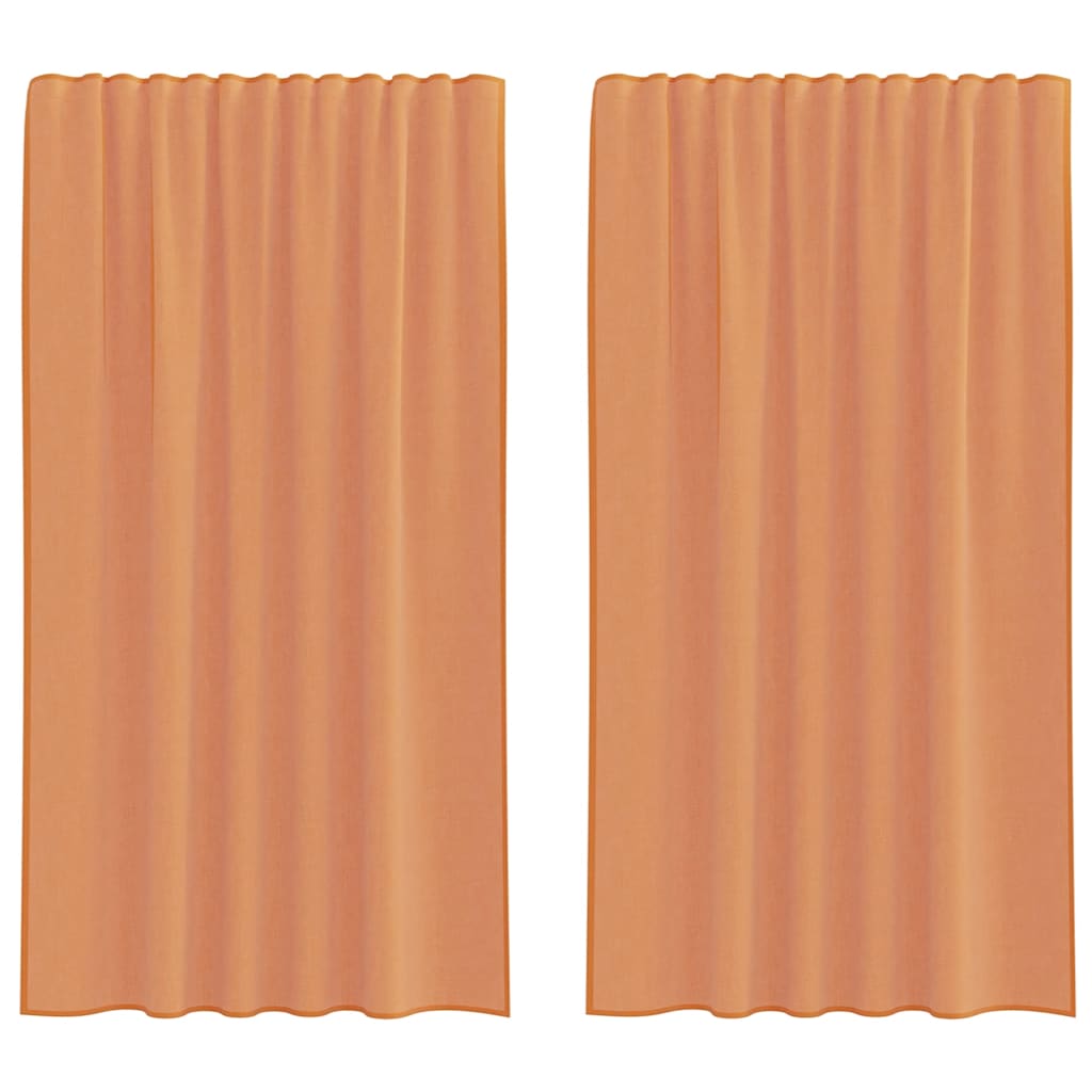 Voilages à passant 2 pcs Terracotta