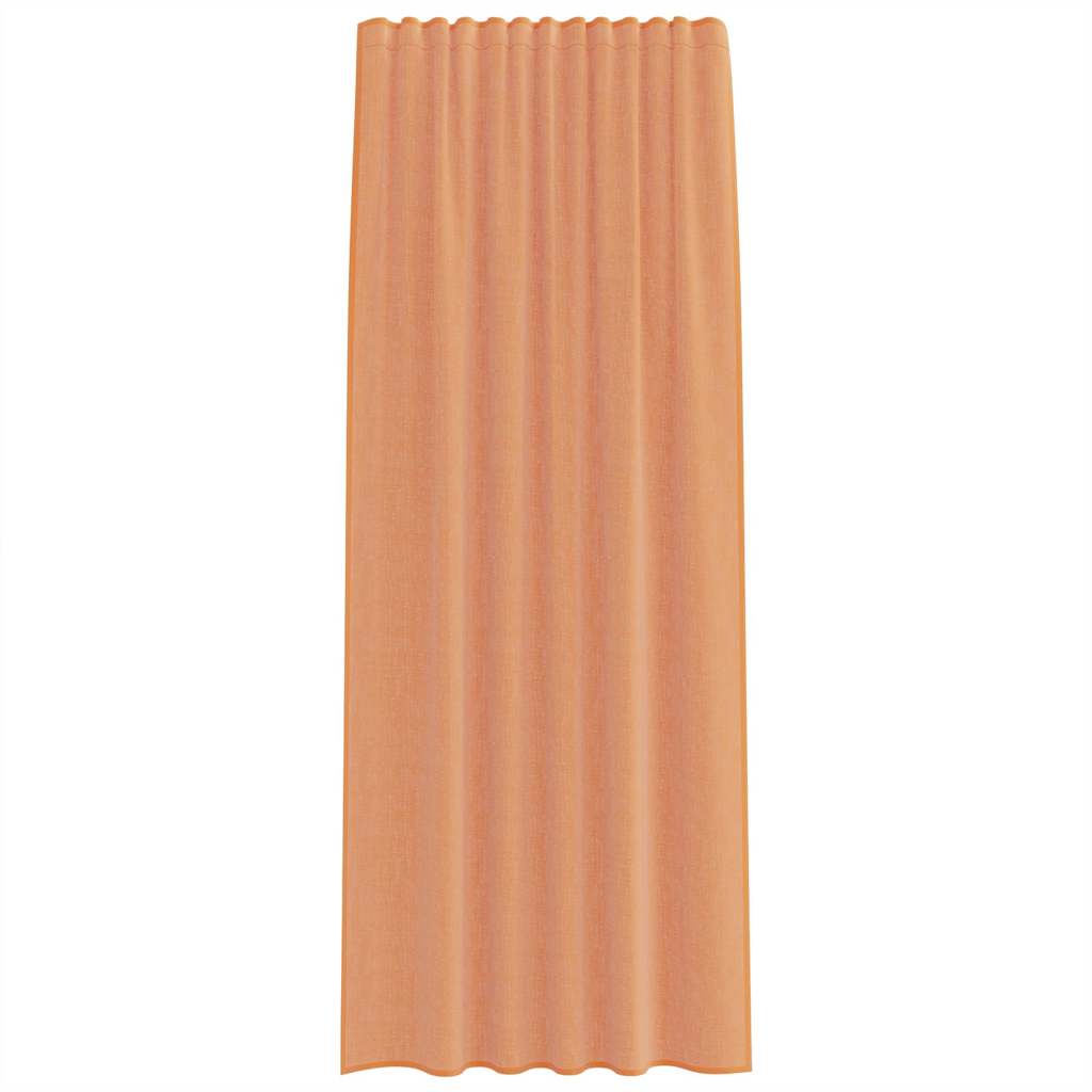 Voile Vorhänge mit Stangentaschen 2 Stk. Terrakotta