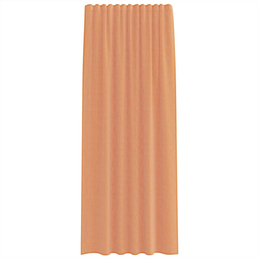 Voile Curtain Panels with Rod Pockets, 2 pcs., Terracotta