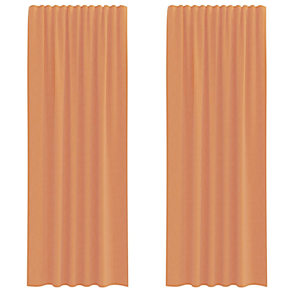 Voilages à passants 2 pcs. Terre cuite