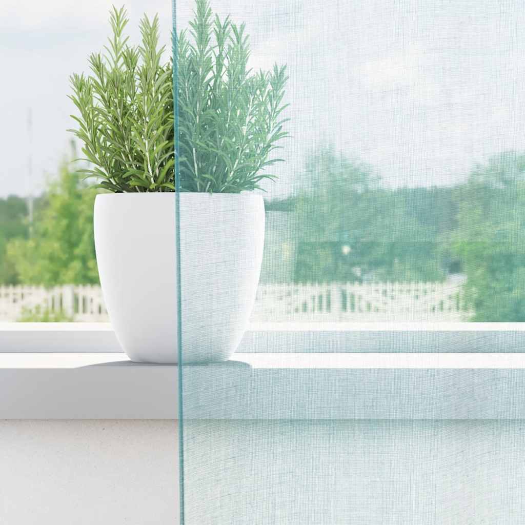 Voile Vorhänge mit Stangentaschen 2 Stk. Türkis