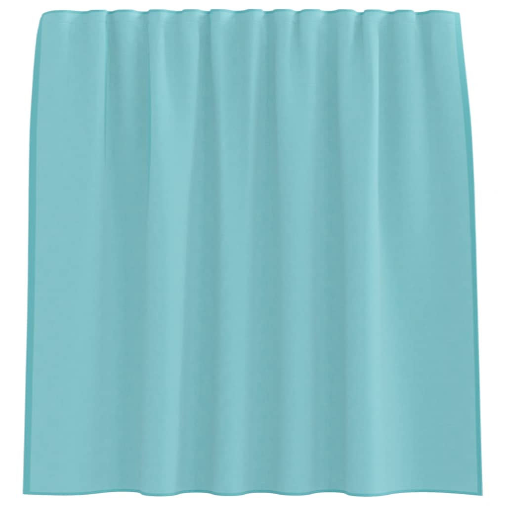 Voile Vorhänge mit Stangentaschen 2 Stk. Türkis