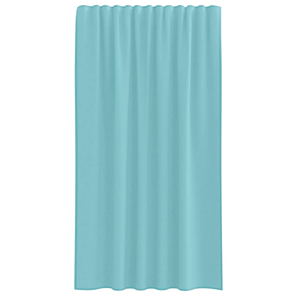 Voile Vorhänge mit Stangentaschen 2 Stk. Türkis