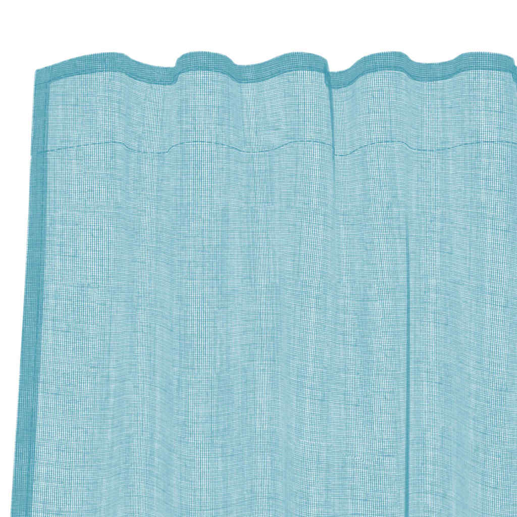 Voile Vorhänge mit Stangentaschen 2 Stk. Türkis