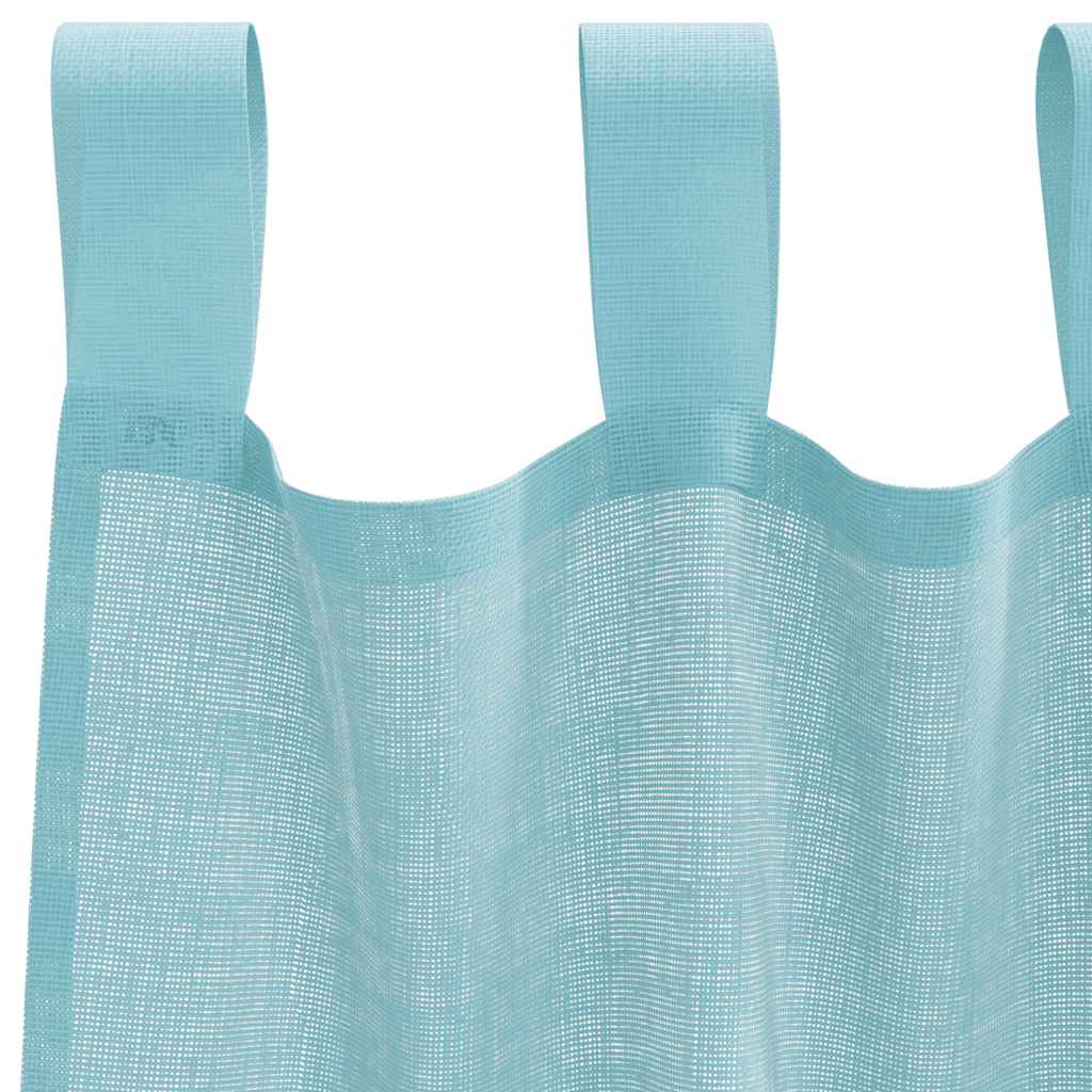 Voilages à passant 2 pcs Turquoise