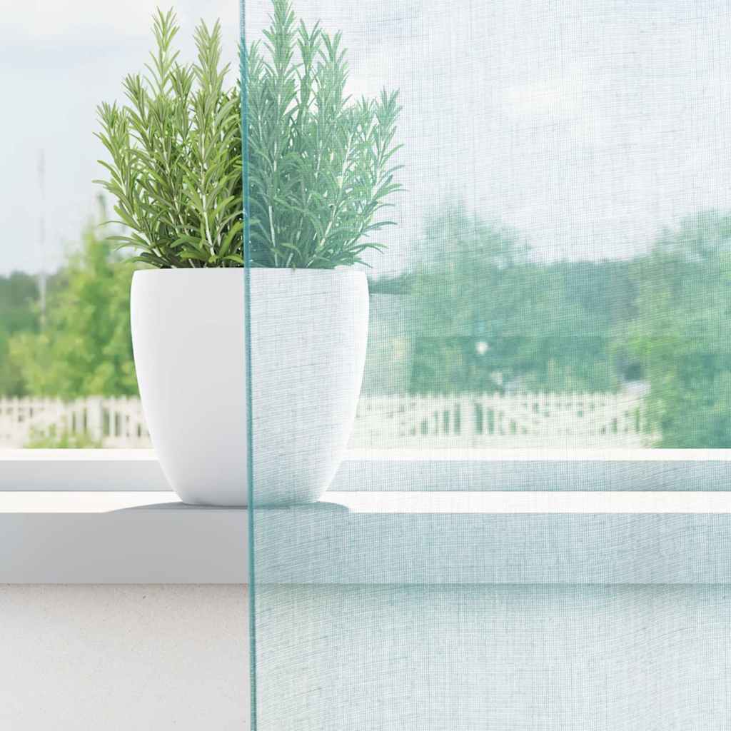 Voile Vorhänge mit Stangentaschen 2 Stk. Türkis