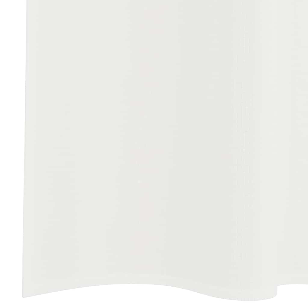 Voile Vorhänge mit Stangentaschen 2 Stk. Weiß
